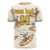 Custom Cream Skull Soccer Jersey