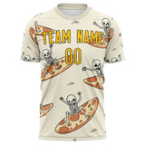 Custom Cream Skull Soccer Jersey