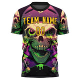 Custom Purple Skull Soccer Jersey