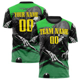 Custom Green Skull Soccer Jersey