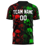 Custom Green Skull Soccer Jersey