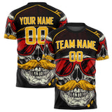 Custom Gold Skull Soccer Jersey