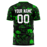 Custom Green Skull Soccer Jersey