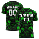 Custom Green Skull Soccer Jersey