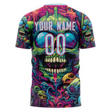 Custom Green Skull Soccer Jersey