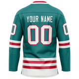 Custom Aqua White Solid Colour Hockey Jersey