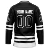 Custom Black White Solid Colour Hockey Jersey