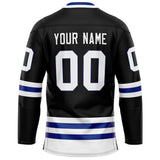 Custom Black White Solid Colour Hockey Jersey