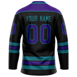 Custom Black Purple Solid Colour Hockey Jersey