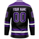 Custom Black Purple Solid Colour Hockey Jersey