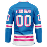 Custom Blue White Solid Colour Hockey Jersey