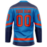 Custom Blue Red Solid Colour Hockey Jersey