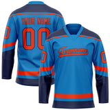 Custom Blue Red Solid Colour Hockey Jersey