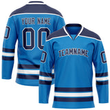 Custom Blue Navy Solid Colour Hockey Jersey