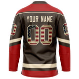 Custom Brown Cream Solid Colour Hockey Jersey