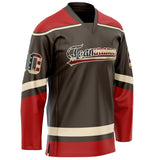 Custom Brown Cream Solid Colour Hockey Jersey