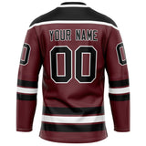 Custom Brown Black Solid Colour Hockey Jersey