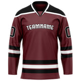 Custom Brown Black Solid Colour Hockey Jersey