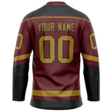 Custom Brown Old Gold Solid Colour Hockey Jersey