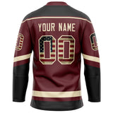 Custom Brown Cream Solid Colour Hockey Jersey