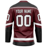 Custom Brown White Solid Colour Hockey Jersey