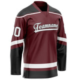 Custom Brown White Solid Colour Hockey Jersey