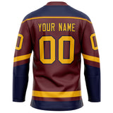 Custom Brown Gold Solid Colour Hockey Jersey