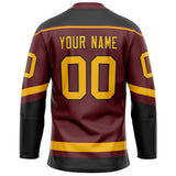 Custom Brown Gold Solid Colour Hockey Jersey