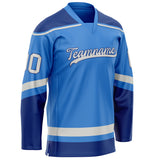 Custom Electric Blue Navy Solid Colour Hockey Jersey