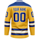 Custom Gold Royal Solid Colour Hockey Jersey