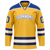 Custom Gold Royal Solid Colour Hockey Jersey