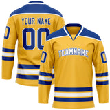 Custom Gold Royal Solid Colour Hockey Jersey