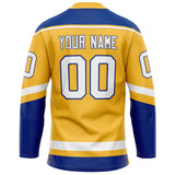 Custom Gold Royal Solid Colour Hockey Jersey