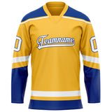 Custom Gold Royal Solid Colour Hockey Jersey