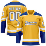 Custom Gold Royal Solid Colour Hockey Jersey