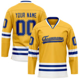 Custom Gold Royal Solid Colour Hockey Jersey