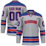 Custom Gray Royal Solid Colour Hockey Jersey