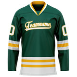 Custom Green White Solid Colour Hockey Jersey