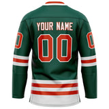 Custom Green Red Solid Colour Hockey Jersey