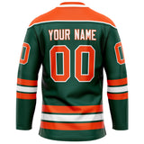 Custom Green Orange Solid Colour Hockey Jersey