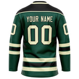 Custom Green Black Solid Colour Hockey Jersey