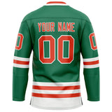 Custom Green Red Solid Colour Hockey Jersey