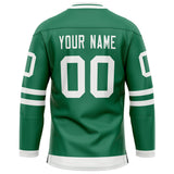 Custom Green White Solid Colour Hockey Jersey