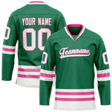 Custom Green White Solid Colour Hockey Jersey