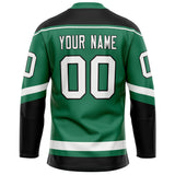 Custom Green Black Solid Colour Hockey Jersey