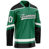 Custom Green Black Solid Colour Hockey Jersey