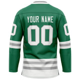 Custom Green White Solid Colour Hockey Jersey