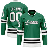 Custom Green White Solid Colour Hockey Jersey