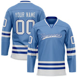 Custom Light Blue Royal Solid Colour Hockey Jersey