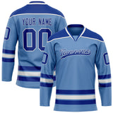 Custom Light Blue Royal Solid Colour Hockey Jersey